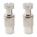 Musiclily Pro M8 Metrisch Stop Tailpiece Saitenhalter Montagebolzen und Einsätze Buchsensatz für Epiphone Les Paul Style E-Gitarre, Nickel(2er Set)