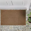 Astra Fussmatte außen rutschfest - Schmutzfangmatte wetterfest - Outdoor Türmatte für Eingangsbereich & Balkon - strapazierfähige Fußmatte 60x90 cm braun