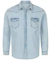 Rock Creek Jeanshemd Herren Jeanshemd Hellblau H-322
