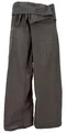 Thai Fischerhose aus gestreiftem Webstoff, loose fit Baumwoll Wickelhose, weite