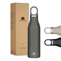 Groenenberg Trinkflasche Edelstahl 500ml oder 750ml | 100% Auslaufsicher | Thermosflasche Kohlensäure geeignet | Isolierflasche Trinkflasche Sport