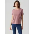 Vero Moda Kurzarmshirt VMPAULA S/S T-SHIRT NOOS Baumwolle, regular fit rosa L (40)