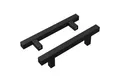 vidaXL Möbelgriff Schrankgriff 2 pcs Schwarz 150 x 12,3 x 35,2 mm Edelstahl (2-St)