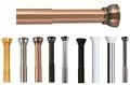 Spirella Teleskopstange Kreta | Duschvorhangstange ohne Bohren | Spannstange, durch Drehen verstellbar, sicherer Halt | als Duschstange, Kleiderstange | Kupfer 125-220 cm, Aluminium, Brown