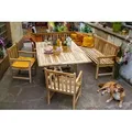 Gartenmöbel Set 4tlg mit Eckbank Teak Gartentisch ausziehbar 120-170 cm MADERA/CARACAS - Naturbelassen