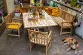 Gartenmöbel Set 4tlg mit Eckbank Teak Gartentisch ausziehbar 120-170 cm MADERA/C