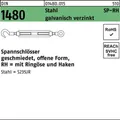 001480001050100000 Spannschloss DIN 1480 offen m.Ringöse/Haken SP-RH M 10 Stahl