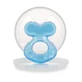 Beißring Silikon Nuby Teethe-eez blau 3 Monate Massagefläche Hygienebox