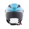 BHR Motorrad-Helm für Kinder, Demi-Jet, 838 Children, Scooterhelm für Kinder, ECE 22.06, kratzfestes Visier und mikrometrische Auslösung, Blau, S