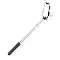 Teleskopstativ 1 m mit runder Lampe und Telefonhalter - Selfie-Stick Schwarz