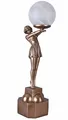 Art Deco Tischleuchte Villa Gatsby Frauenskulptur Vintage 1920er Lampe