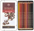 Koh-I-Noor POLYCOLOR 3822 - Brauntöne Buntstifte/Zeichenstifte für Künstler im Metalletui, 12er Set