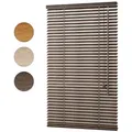 Sekey Jalousie Jalousie Klemmfix ohne Bohren Holzjalousie Holz Rollo Plissee Echtholz, Lamelle 35mm Montage mit Bohren oder ohne Bohren möglich für Fenster braun 90 cm x 160 cm
