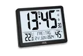 ADE Funktischuhr Digitale Tischuhr Wecker mit Thermometer und Hygrometer 2 Weckzeiten, ausgeschriebener Wochentag, zum Hängen oder Stellen