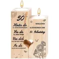 Geburtstagskerze für Frau, Geschenk für 50. Geburtstag Frau, 50er Geburtstag Dekoration für Mutter, Vater, Schwester, Freundin