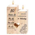 50.Geburtstag Frau, Kerzenständer Geschenk zum 50 Geburtstag Frau Mann 50 Deko Geburtstagsgeschenk für Mama,Vater,Schwester, Freundin