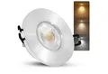 linovum LED Deckenspot ISASO Einbaustrahler außen Flach gebürstet IP65 4W warm neutral kalt, Neutralweiß, Warmweiß, Tageslichtweiß