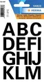 HERMA 4167 Buchstaben-Sticker A-Z Folie schwarz 25 mm hoch
