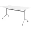 bümö Klapptisch, Weiß, Holzwerkstoff, Nachbildung, Rechteckig, 160x75x80 cm, FSC Mix, Arbeitszimmer, Schreibtische, Bürotische