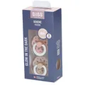BIBS Boheme Glow in the Dark Schnuller Gr. 2, 6-18 Monate, Blush/Vanilla