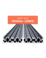 VEVOR 4er Set Aluprofil 1000mm Nutenprofil 2040 Aluminium Linear Schiene