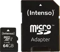 Intenso 3423593, 64 GB, MicroSD, Klasse 10, UHS-I, 90 MB/s, Class 1 (U1)