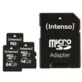Intenso Premium microSDXC 3X 64GB Class 10 UHS-I Speicherkarte inkl. SD-Adapter, schwarz: Amazon.de: Computer & Zubehör