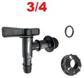 Wasserhahn CANTAP für Regenwasserbehälter Regentonne Schwarz AQUACAN 3/4"