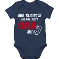 Shirtracer Shirtbody Mir reichts Ich ruf jetzt Oma an Sprüche Baby blau 3/6 Monate