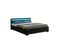 Juskys Polsterbett Lyon 180x200 cm mit Lattenrost, Bettkasten & LED Beleuchtung - schwarz