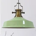 bamyum Asletl Hängelampe Industrial aus Metall Ø41 cm, Küchenlampe Vintage, Hängelampe Esstisch E27, Wohnzimmerlampe Hängend Vintage, Pendelleuchte Esstisch und Wohnzimmer, Pendelleuchte Minzgrün