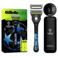 Gillette Labs Rasierer UEFA Champions League Reise-Etui Wandhalterung 2 Klingen