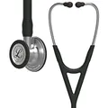 3M Littmann Cardiology IV Stethoskop für die Diagnose, 6152, Bruststück in Standardausführung, schwarzer Schlauch, Schlauchanschluss und Ohrbügel aus Edelstahl, 69 cm