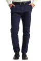 BlauerHafen Chinohose Herren Formaler Check Hose Slim-Fit Vintage Office Business Full Pants All sizes available 30''-38'', Navy