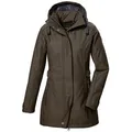 G.I.G.A. DX by killtec Softshellparka GW 22 WMN SFTSHLL PRK Softshell Parka, 8.000 mm wasserdicht, atmungsaktiv, abzippbare Kapuze braun|grün 40 EU