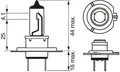 Bosch H7 Gigalight+150 Kfz Glühlampe 12V, PX26d