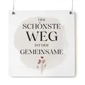 Interluxe Holzschild  XL - Der schönste Weg ist der gemeinsame - Serie Wildflora