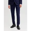 Jack & Jones Anzughose JPRFRANCO Hose mit schmalem Bein und cleanem Look meliert, modisch, slim fit, Kunstfaser blau 52