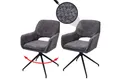 MCW Esszimmerstuhl MCW-N74 (2er-Set, 2 St), Hohe Stoffqualität 490g/m², Stativgestell
