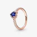Pandora Rose 188421C01 Ring Funkelndes Blaues Erhabenes Herz Gr. 54