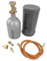 GARDINGER Aktionsset befüllbare Aluminium Propanflasche Profill 0.5 + Umfüllschlauch + Schnellkupplungen