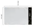 100 Folienversandtaschen 24x35cm  grau  Selbstklebend mit ADS Blickdicht