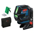 Bosch Professional Kreuzlinienlaser GCL 2-50 G (grüner Laser, Innenbereich, Halterung RM 10, sichtbarer Arbeitsbereich: bis 15 m, 4x AA-Batterie, in Kartonschachtel)