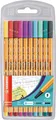 Stabilo® 8810-1 Fineliner point 88® - Etui, mit 10 Stiften, pastell