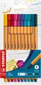 Fineliner - STABILO point 88 - 10er Pack - Sonderfarben