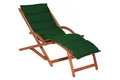 Merxx Gartenliege Copa Cabana, inkl. Wendeauflage grün/beige - Eukalyputs