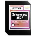 Creative Deco 10 x Schwarze A3 MDF Platten | 420 x 300 x 3 mm | Dünne Holz-platten | Perfekt für Laser, CNC Router, Modellierung, Durchbrochenes, Laubsäge