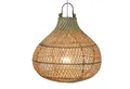 Casa Moro Deckenleuchte Rattan Lampe Natur – Hängelampe & Deckenlampe Ø 30 x H 35 cm, ohne Leuchtmittel, E27, Pendelleuchte, Geflochten, Esszimmer, Wohnzimmer, Schlafzimmer