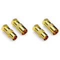 deleyCON 4 Stück SAT Kabel Adapter als Set - F-Stecker auf 2X Antennenstecker & 2X Antennenbuchse Koax Antenne Verbinder Kupplung für Koaxialkabel Antennenkabel