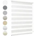 Doppelrollo Duo Rollo Klemmfix ohne Bohren für Fenster Rollos Jalousie Faltrollo, Sekey, freihängend, Klemmträger, Montage mit oder ohne Bohren möglich 50 cm x 100 cm